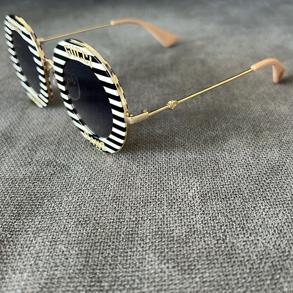 New! Authentic GUCCI Round Metal Frame Sunglasses - Picture 7 of 16